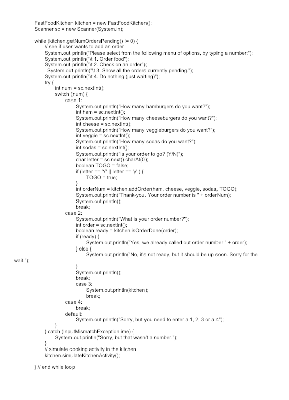 Solved PartA: BurgerOrder class (1 point) Objective: Create | Chegg.com