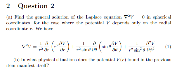 Solved (a) Find the general solution of the Laplace equation | Chegg.com