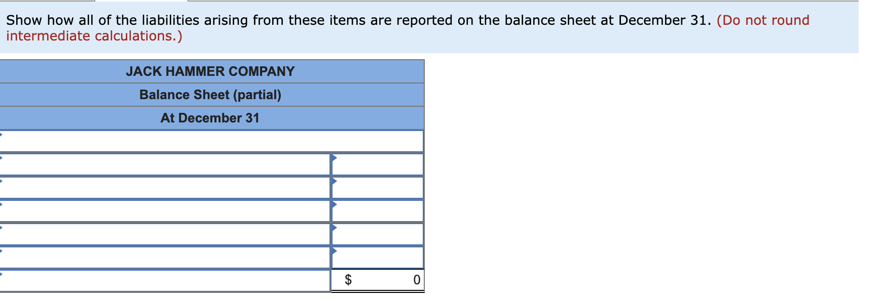 Solved Jack Hammer Company completed the following