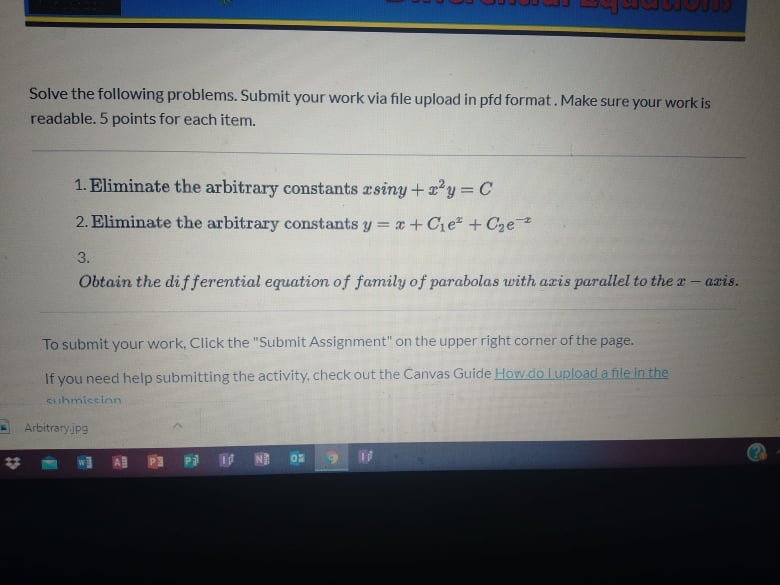 Solved Solve the following problems. Submit your work via | Chegg.com