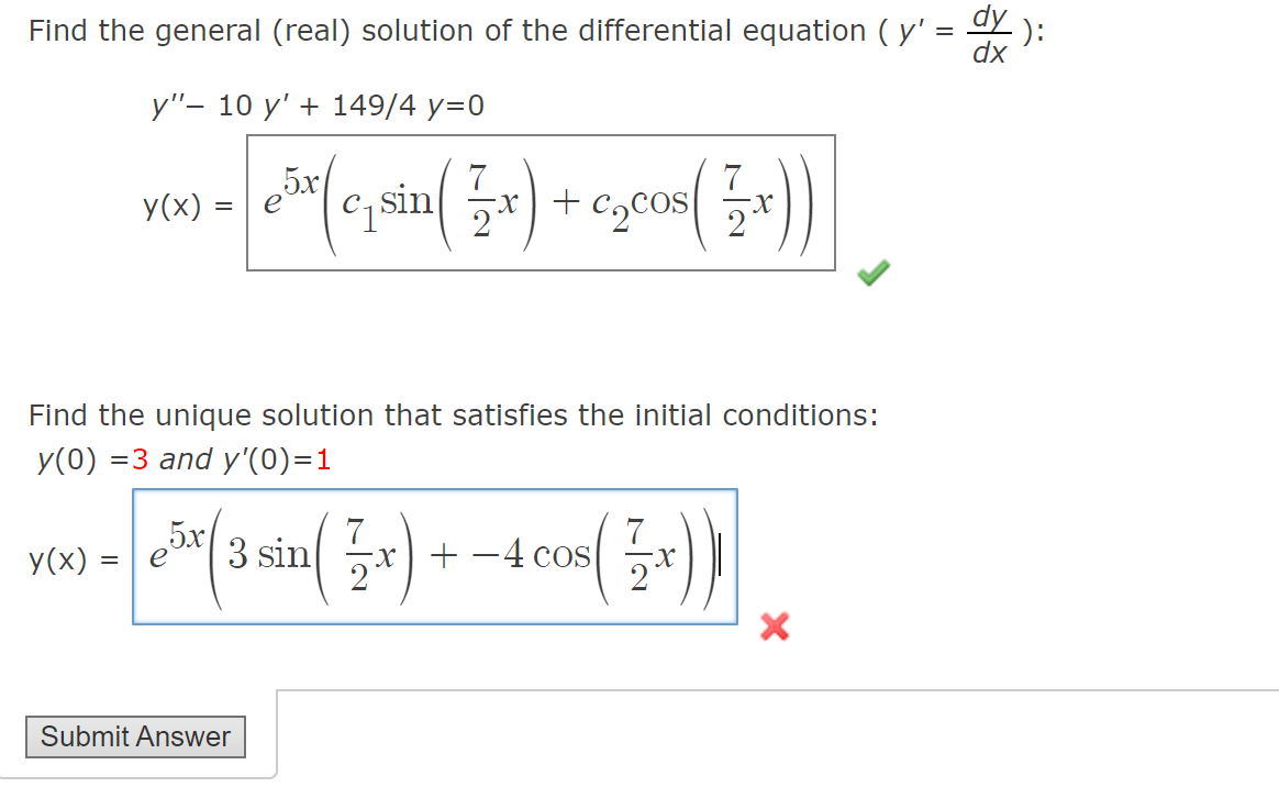 Solved Find the general (real) solution of the differential