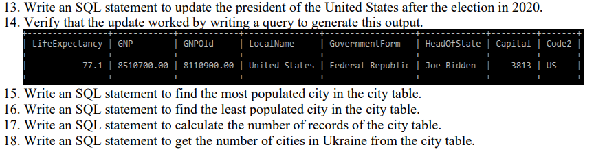 Solved Table Type city city city city city country country | Chegg.com