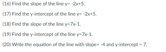 find the slope of the line y 17 2 x 11