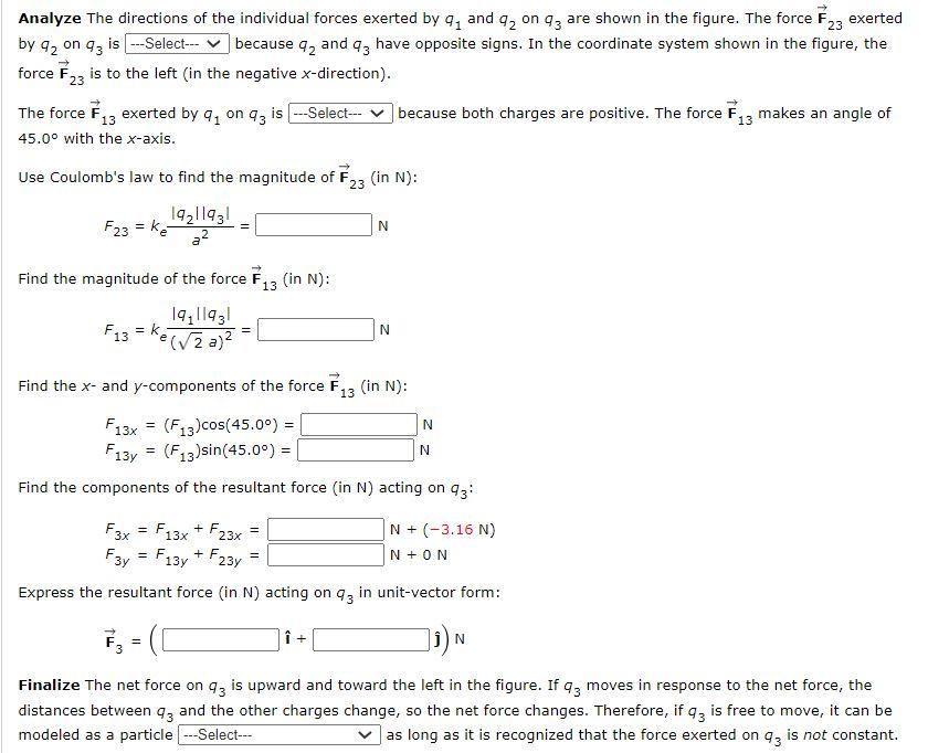 [solved] Consider Three Point Charges Located At The Corn