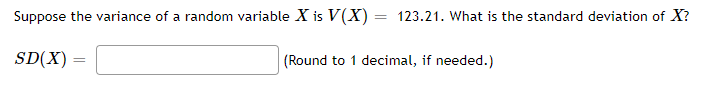 Solved Suppose the variance of a random variable X is | Chegg.com