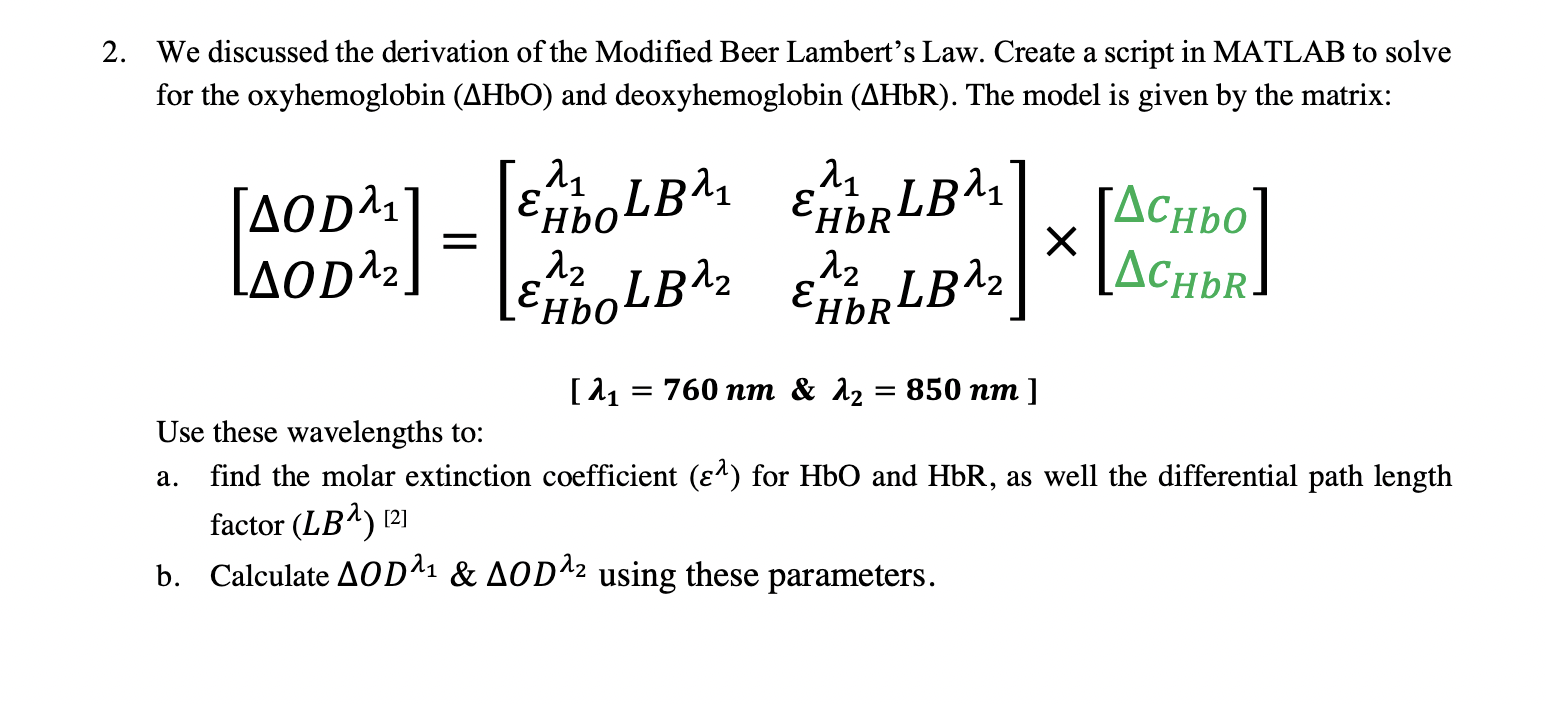Solved We discussed the derivation of the Modified Beer | Chegg.com