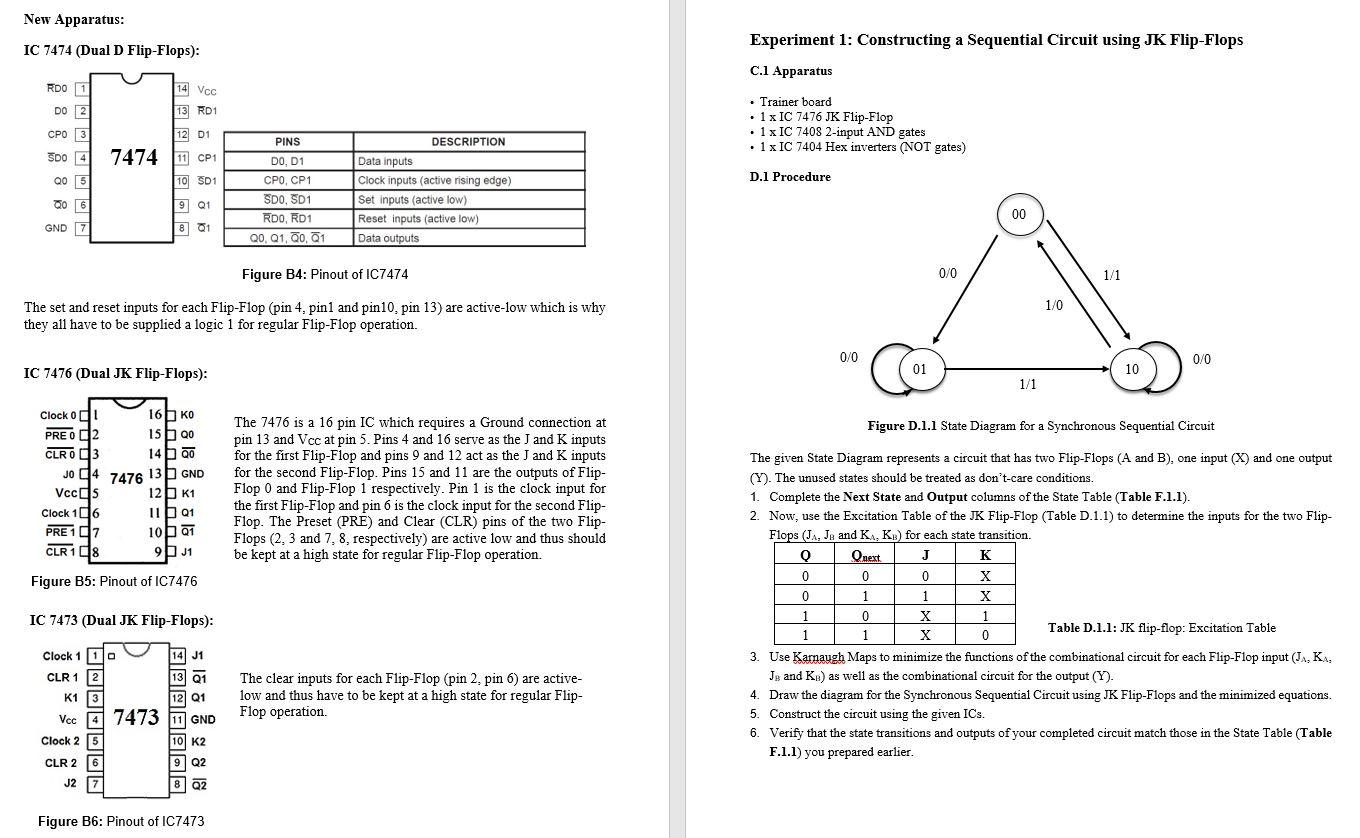 Solved Lab 8: Synchronous Sequential Circuits A. Objectives | Chegg.com