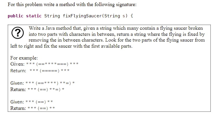 Solved For this problem write a method with the following | Chegg.com