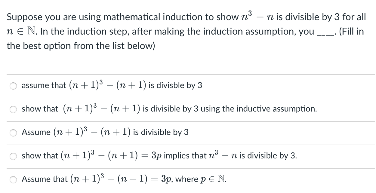 Solved Suppose you are using mathematical induction to show | Chegg.com