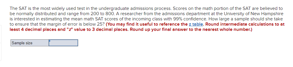 Solved The SAT is the most widely used test in the | Chegg.com