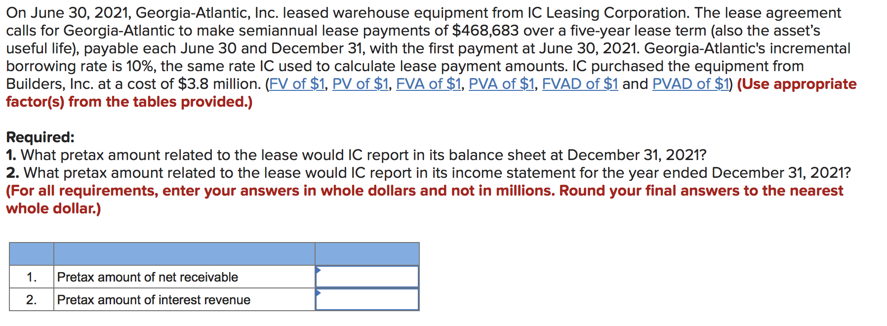 Solved On June 30, 2021, Inc. leased