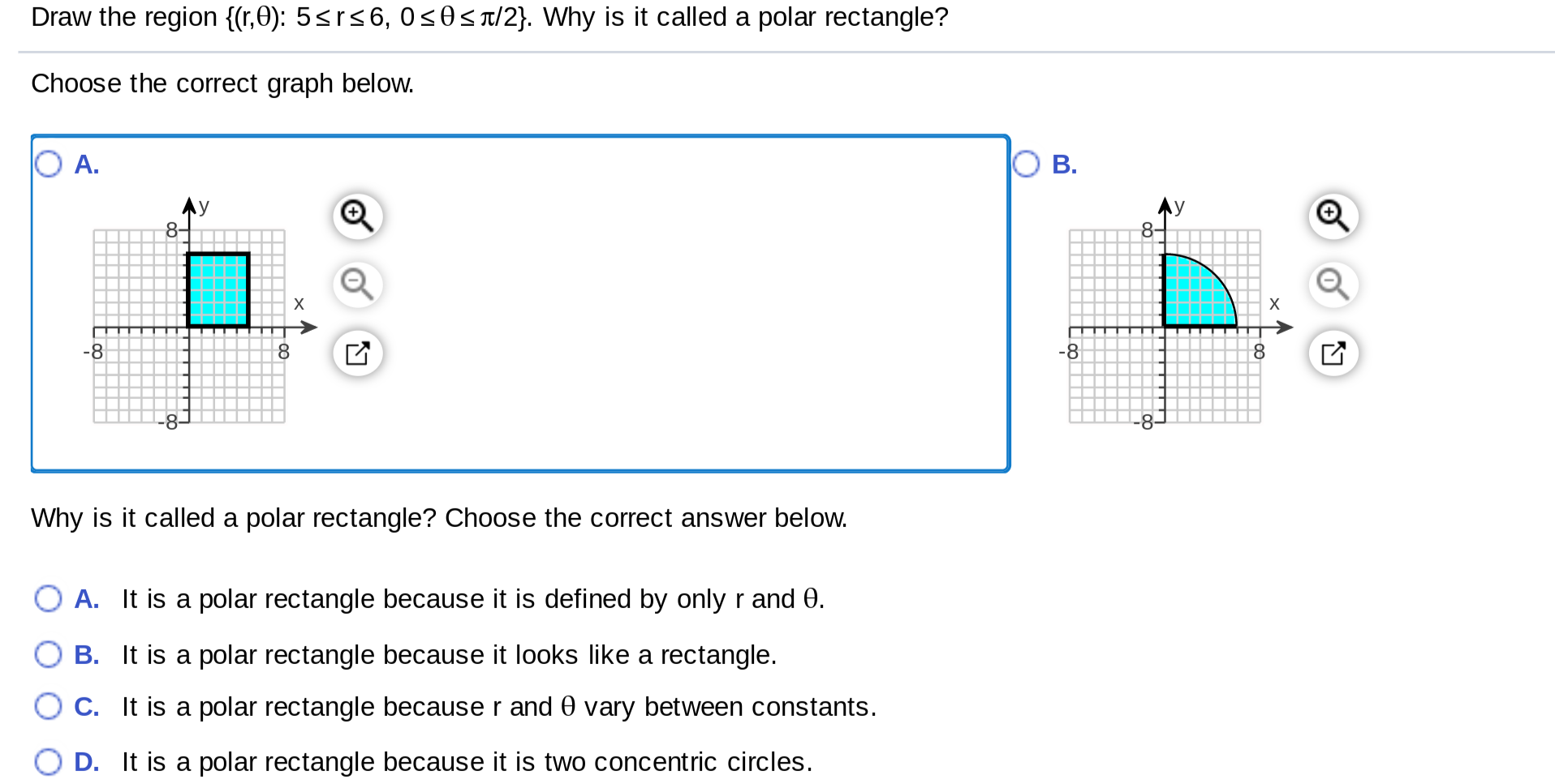 Solved Draw the region {(1,0) 55r56, 05 Osa/2}. Why is it