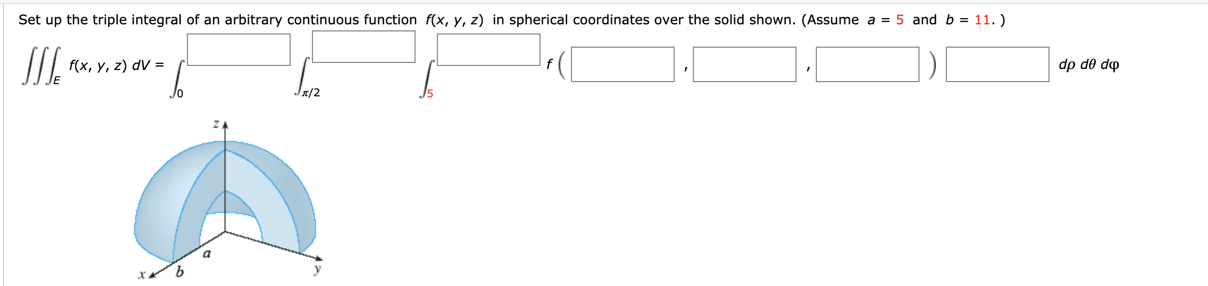 Solved Set up the triple integral of an arbitrary continuous | Chegg.com