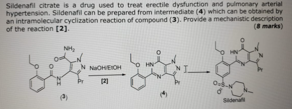 Solved Sildenafil citrate is a drug used to treat erectile Chegg