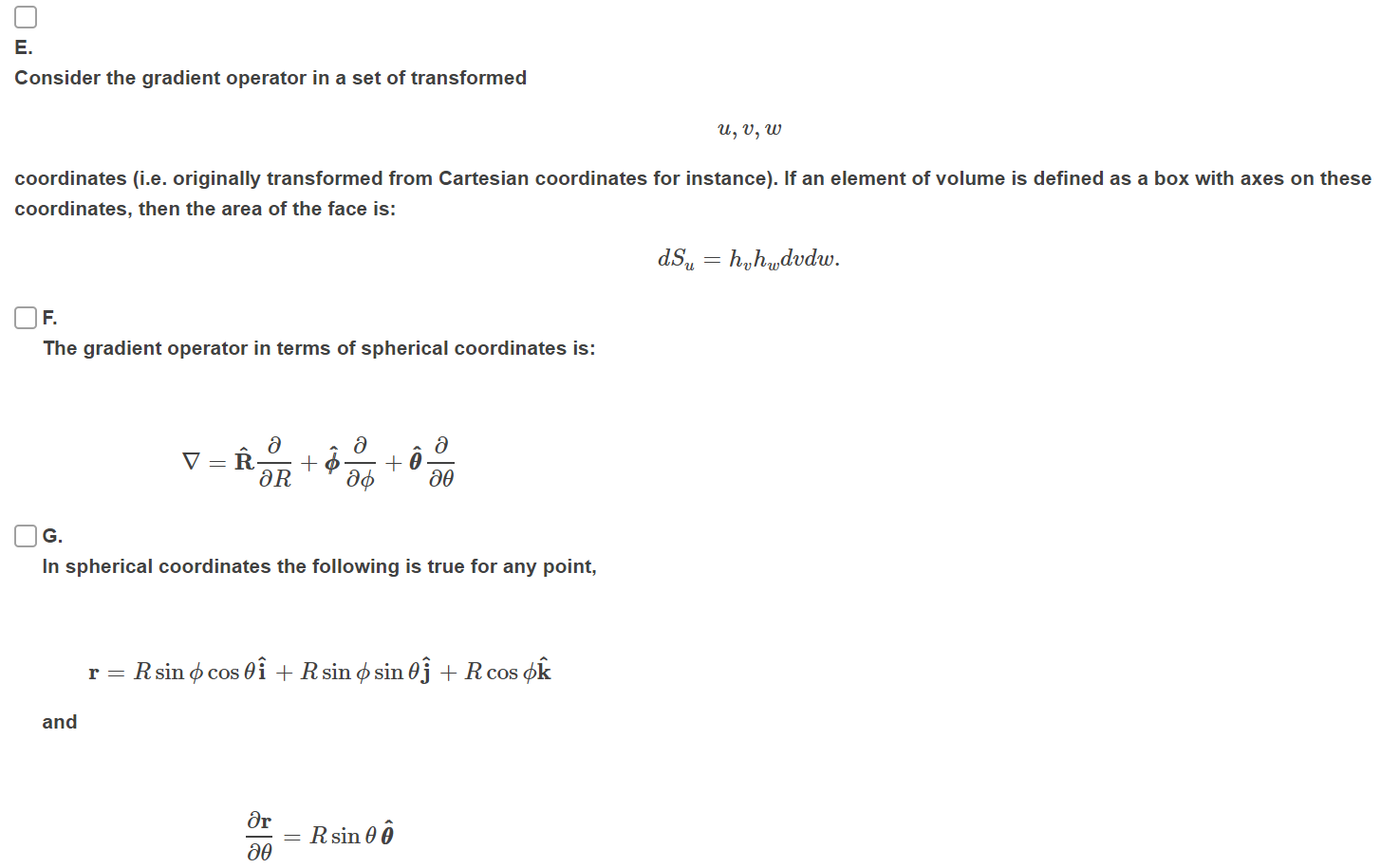 Solved Mark Which Statements Below Are True Using The Fo Chegg Com