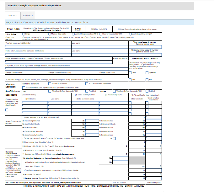 Solved Assume the taxpayer does NOT wish to contribute to