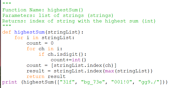 Solved Hi, so in this code I am trying to find the sum of | Chegg.com
