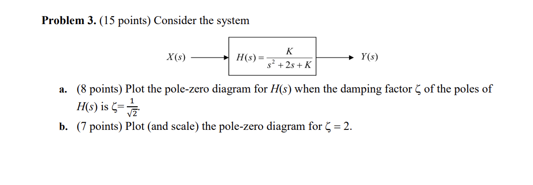 Solved Problem 3. (15 points) Consider the system a. (8 | Chegg.com