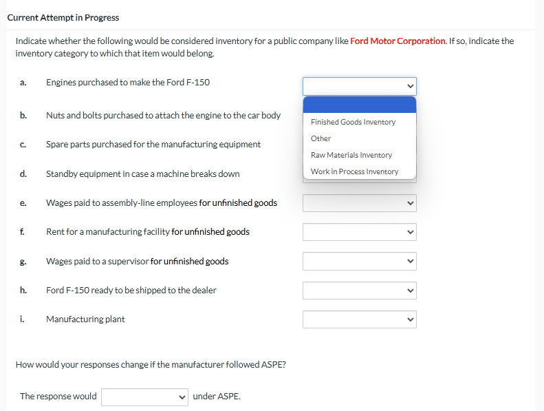 Solved Current Attempt in Progress Indicate whether the | Chegg.com
