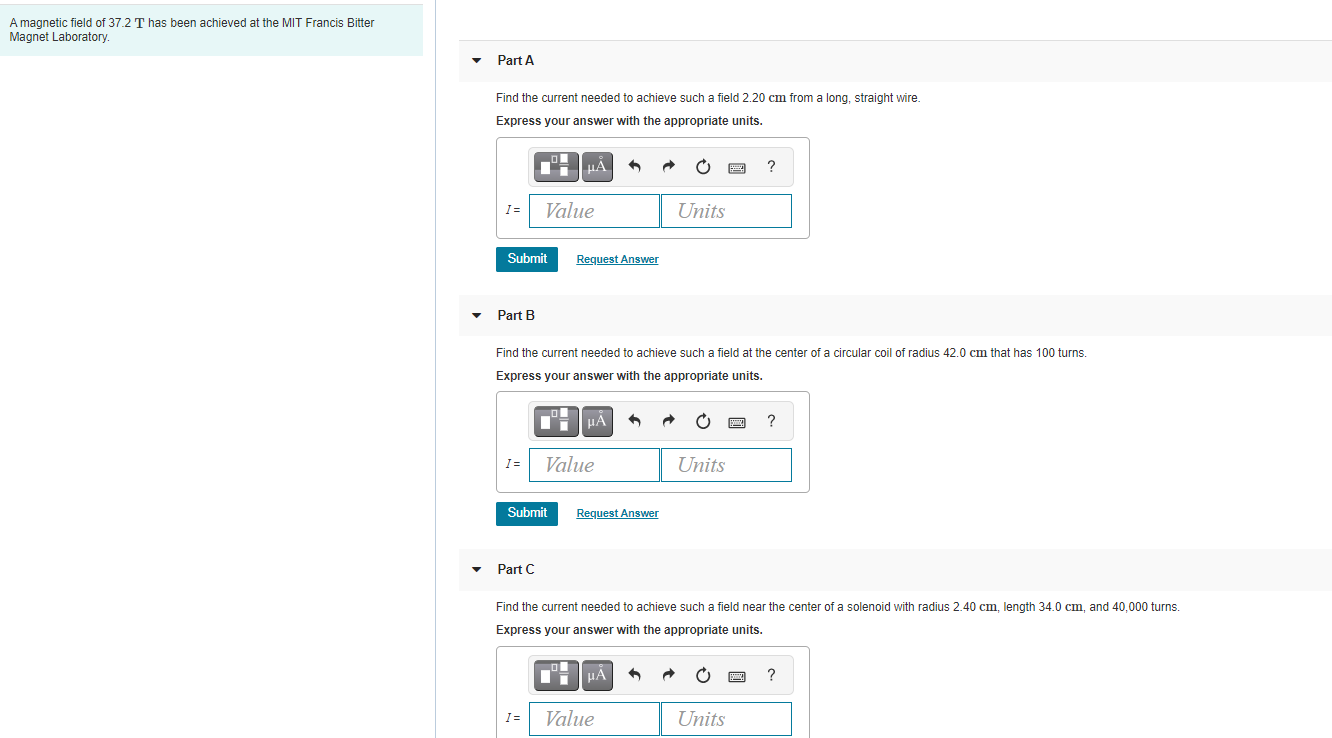 Solved A field of 37.2 T has been achieved at the