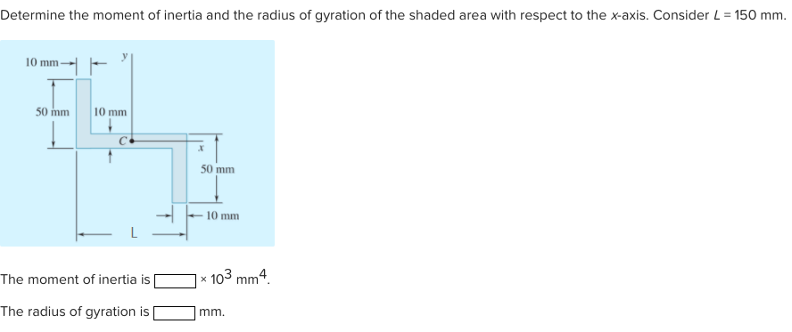 Solved Determine the moment of inertia and the radius of | Chegg.com
