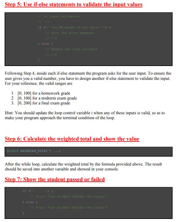 Solved Problem Description: Final Weighted Total Calculator | Chegg.com