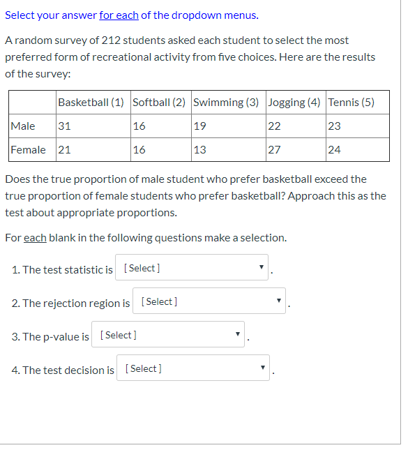 Solved Select your answer for each of the dropdown menus. A | Chegg.com