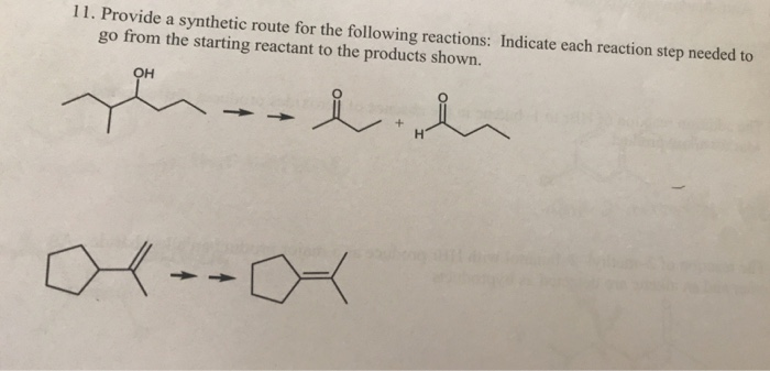 Solved 1. Provide a synthetic route for the following | Chegg.com