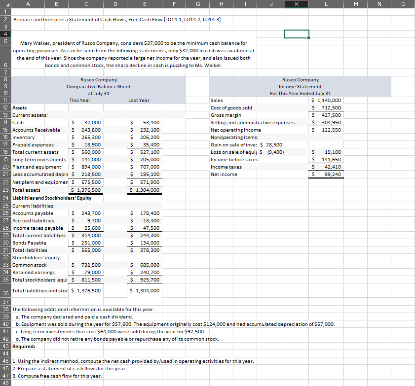 Solved Please answer the following questions in Excel form | Chegg.com