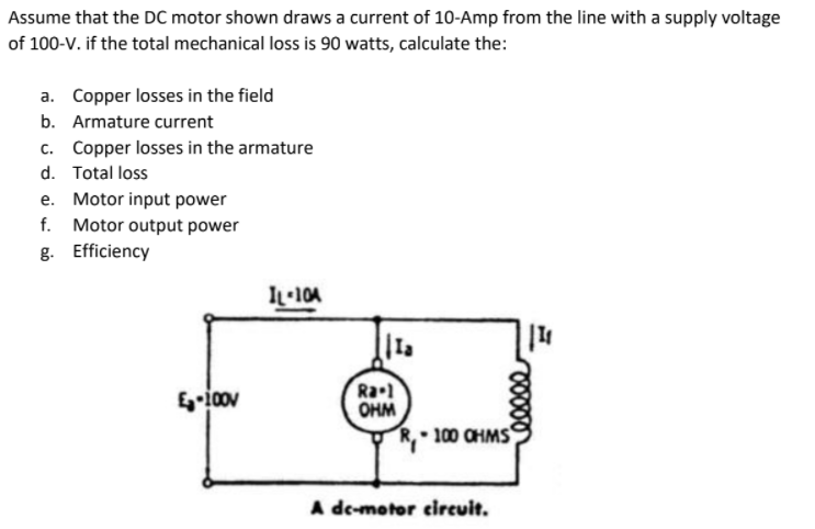 Dc motor watt on sale calculation