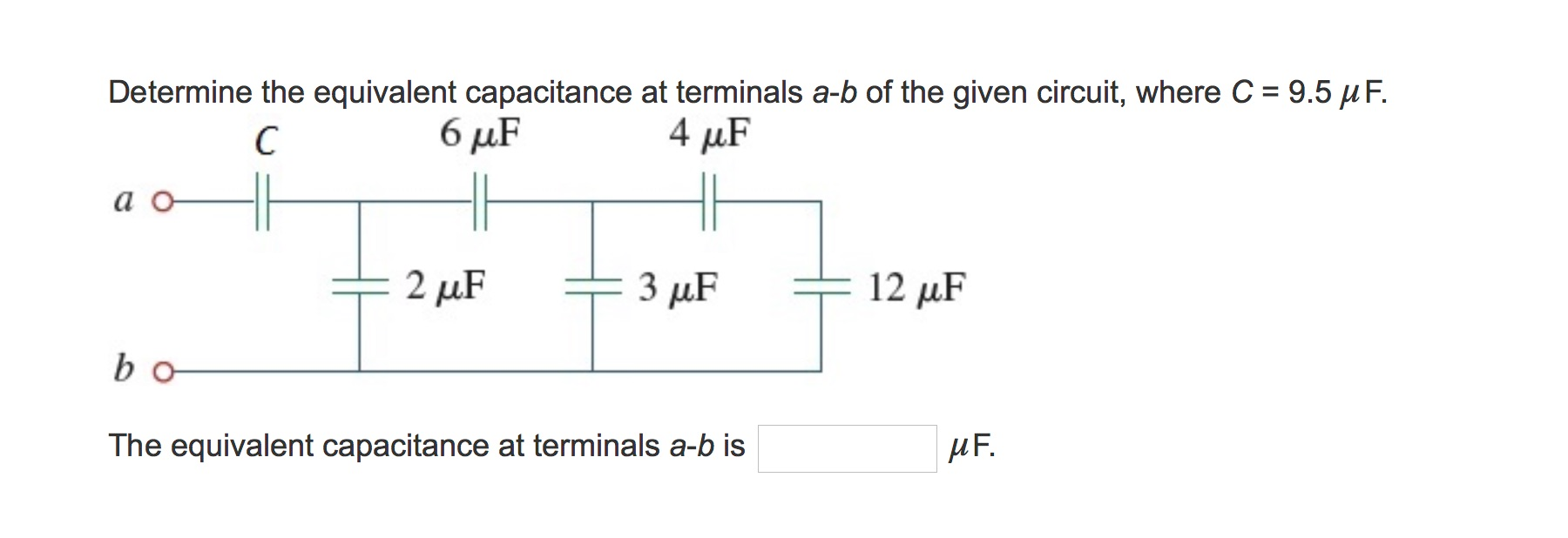 Solved Determine The Equivalent Capacitance At Terminals A-b | Chegg.com