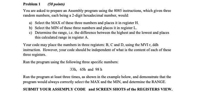 Solved You are asked to prepare an Assembly program using | Chegg.com
