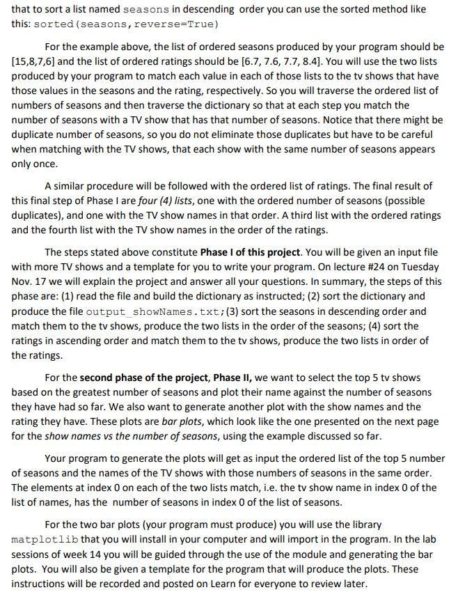 Solved (PYTHON) Hello, I only need help with Phase 1 of the