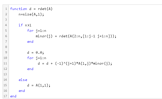 Solved Modify the code for r det to additionally report the | Chegg.com