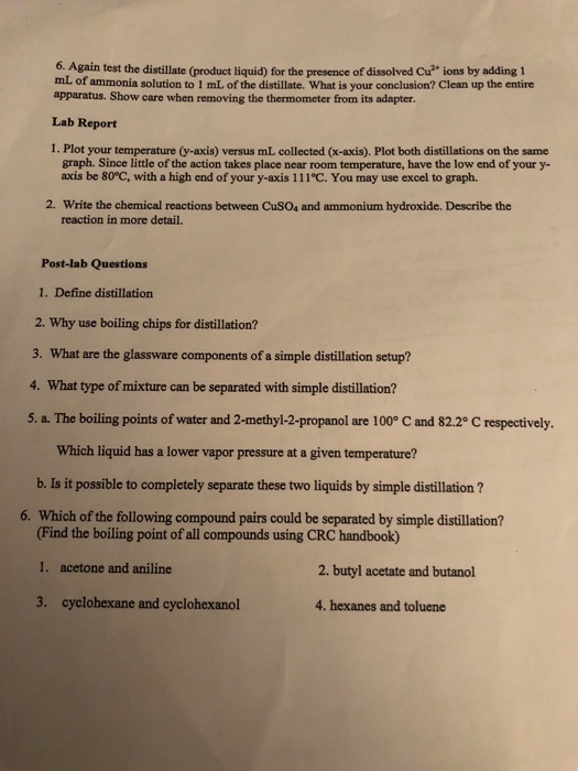 Solved Can you help me to answer the post lab questions on | Chegg.com