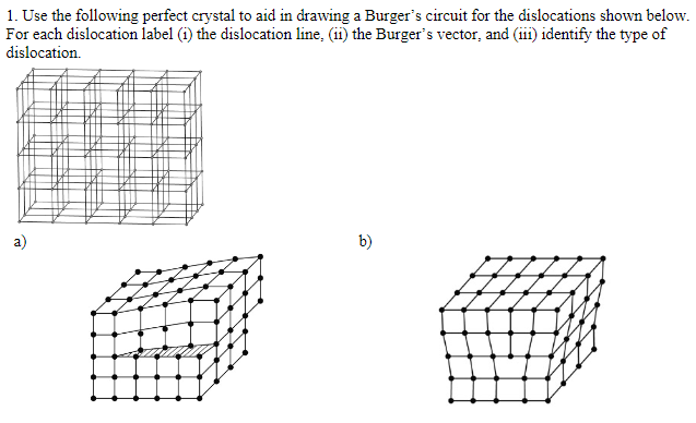 Solved 1. Use the following perfect crystal to aid in | Chegg.com