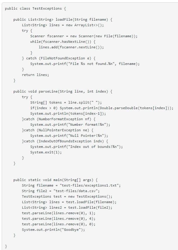 Solved JAVA: Write out the first five (5) lines that would | Chegg.com