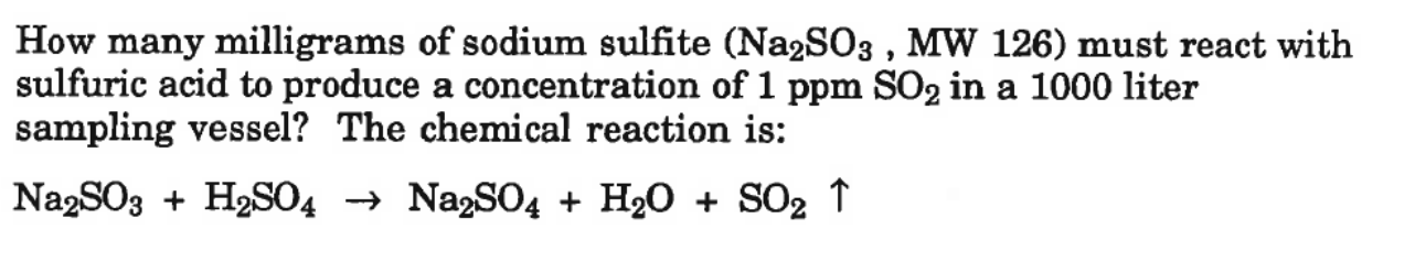 Solved How many milligrams of sodium sulfite (Na2SO3 , MW | Chegg.com