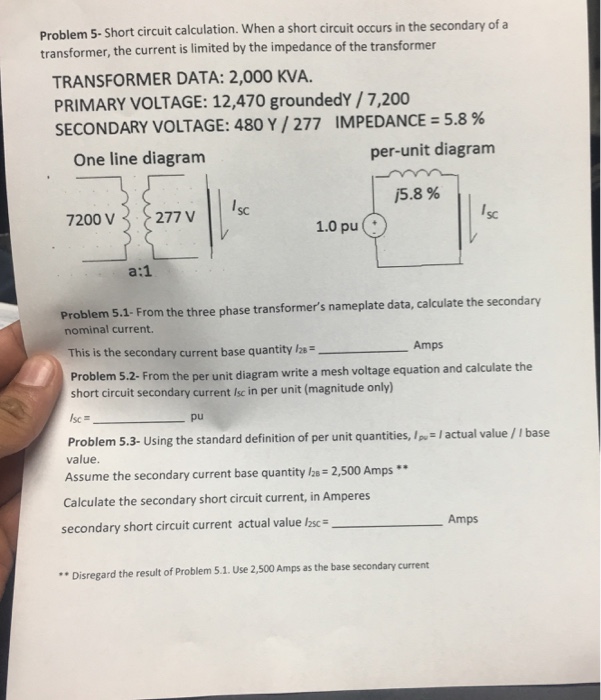 Solved Short circuit calculation. When a short circuit