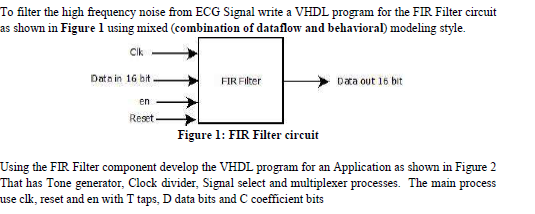 To filter the high frequency noise from ECG Signal | Chegg.com