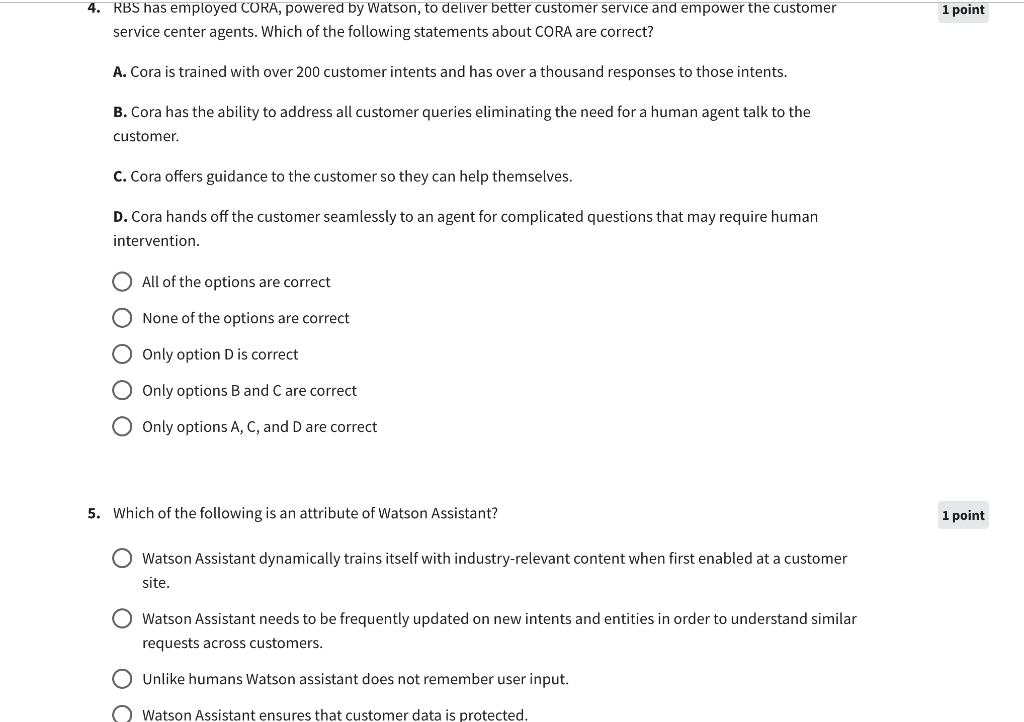 Solved 1. Watson is an Artificial Intelligence System. True