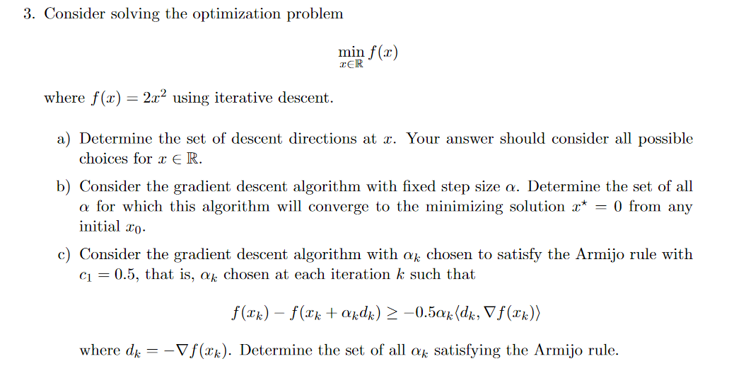 Solved 3. Consider Solving The Optimization Problem | Chegg.com