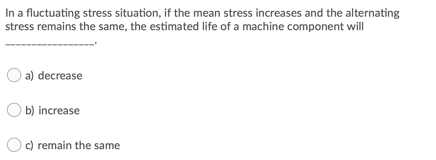 Solved When using the Goodman failure criteria for