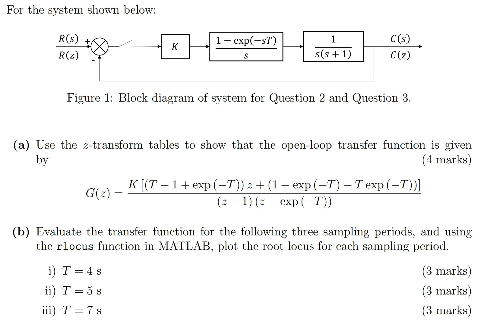 For the system shown below: Figure 1: Block diagram | Chegg.com