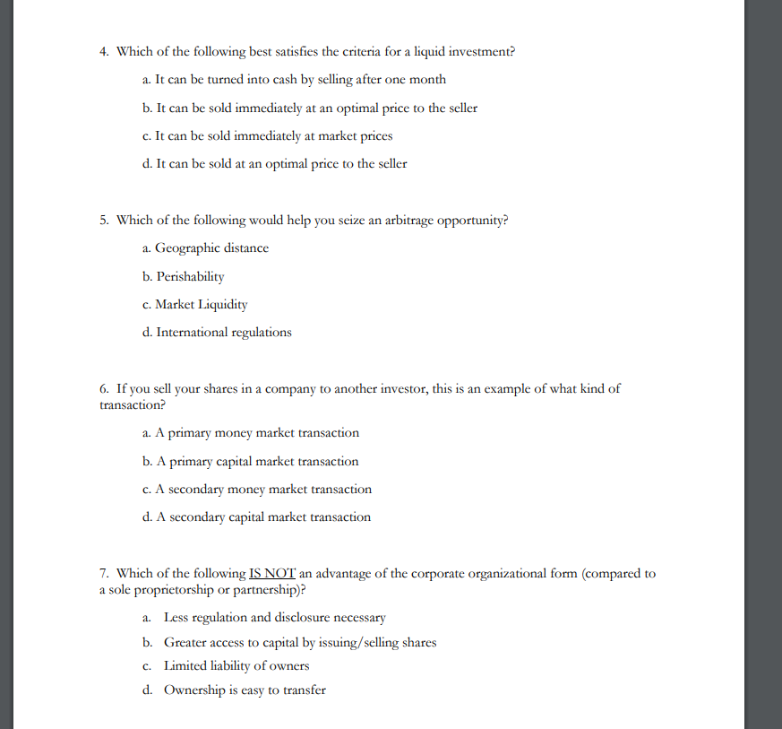 Solved These questions are a learning exercise. Answers will | Chegg.com