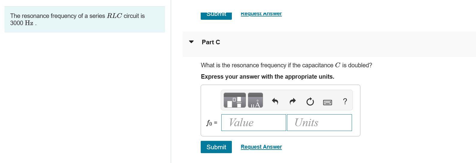 Solved in Review Constants The resonance frequency of a | Chegg.com