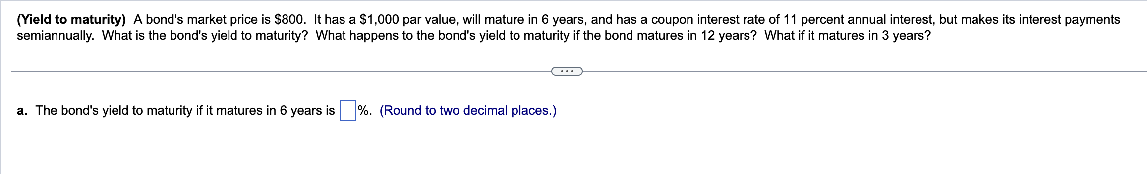 Solved (Related to Checkpoint 9.2) (Yield to maturity) The | Chegg.com