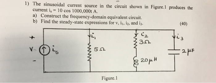 Solved The sinusoidal current source in the circuit shown in | Chegg.com