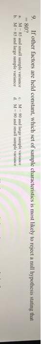 Solved If Other Factors Are Held Constant Which Set Of Chegg