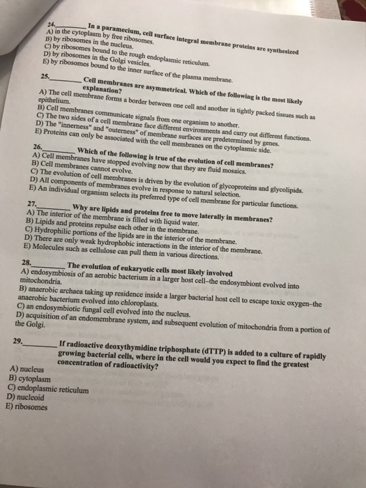 Solved In a A) in the by free surface integral membrane